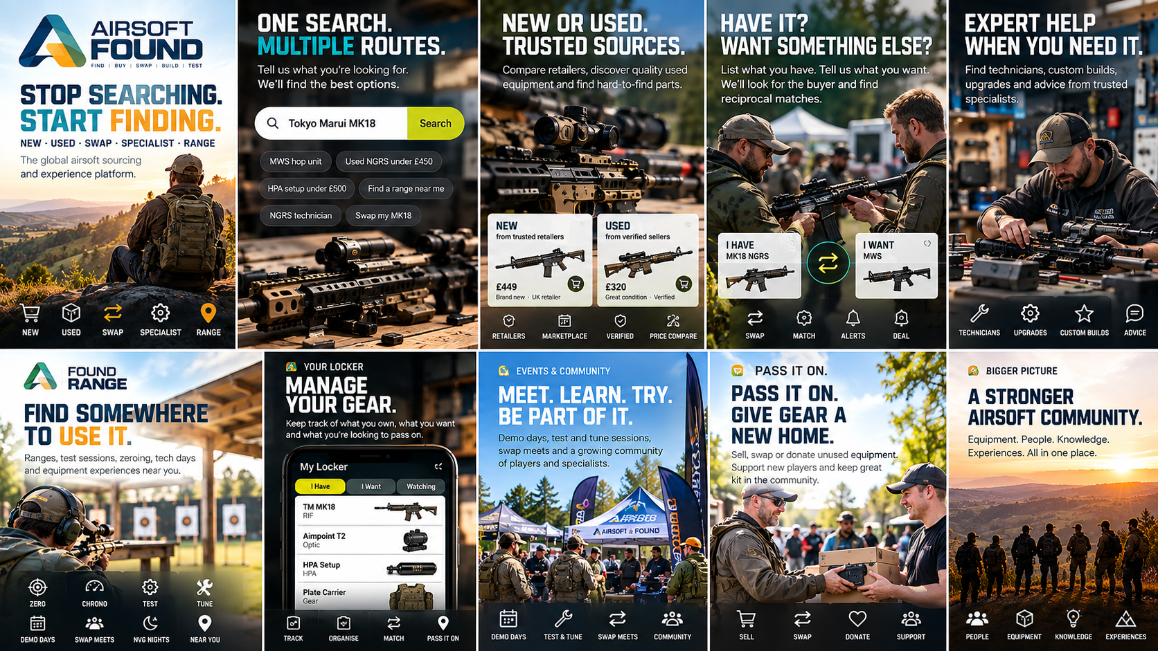 Airsoft Found concept overview